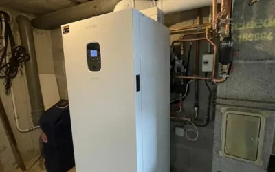 Remplacement de chaudière par une pompe à chaleur hybride gaz Atlantic et installation d’un adoucisseur BWT