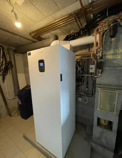 Pompe é chaleur hybride gaz Atlantic posée par VE Chauffage