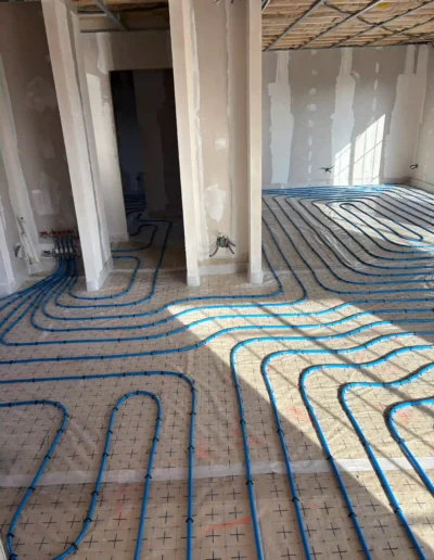 Pose d'un plancher chauffant Divonne