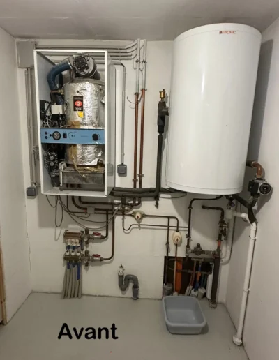 Image d'une chaudière avant remplacement